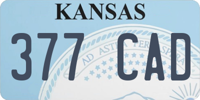 KS license plate 377CAD