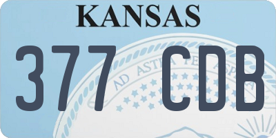 KS license plate 377CDB