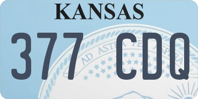 KS license plate 377CDQ