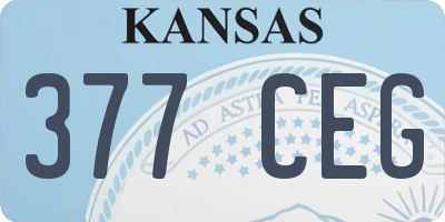 KS license plate 377CEG