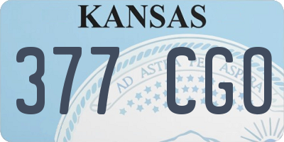 KS license plate 377CGO