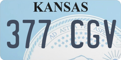 KS license plate 377CGV