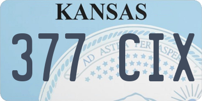 KS license plate 377CIX