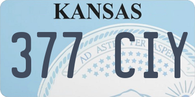 KS license plate 377CIY