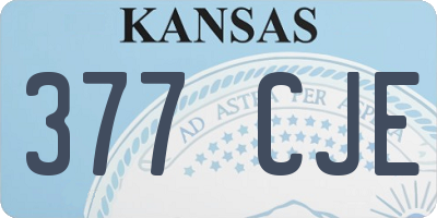 KS license plate 377CJE