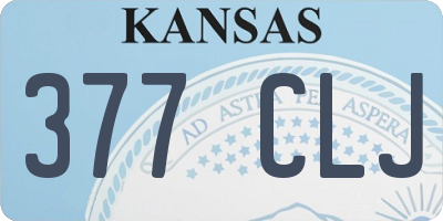 KS license plate 377CLJ