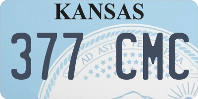 KS license plate 377CMC