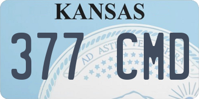 KS license plate 377CMD
