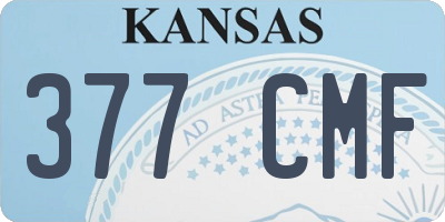 KS license plate 377CMF