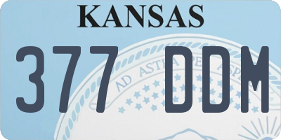 KS license plate 377DDM