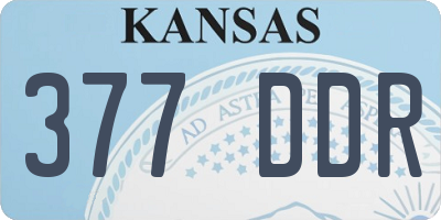 KS license plate 377DDR