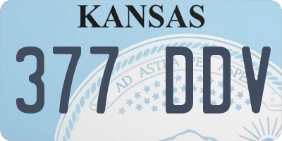 KS license plate 377DDV