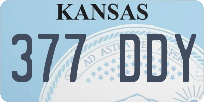 KS license plate 377DDY