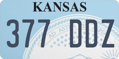 KS license plate 377DDZ