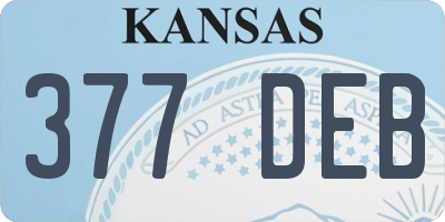 KS license plate 377DEB