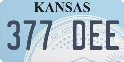 KS license plate 377DEE