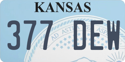 KS license plate 377DEW
