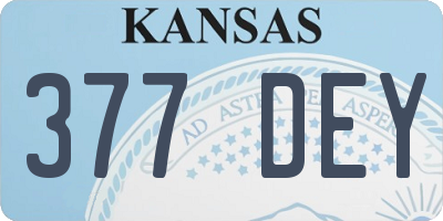 KS license plate 377DEY