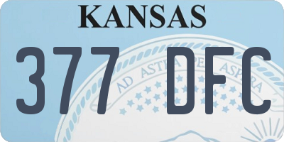 KS license plate 377DFC