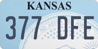 KS license plate 377DFE