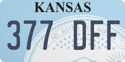 KS license plate 377DFF
