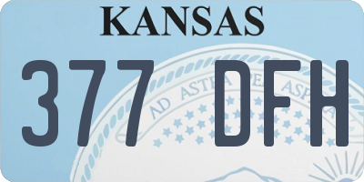 KS license plate 377DFH