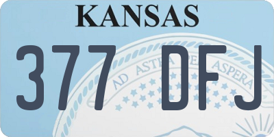KS license plate 377DFJ