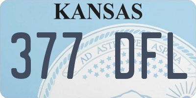 KS license plate 377DFL