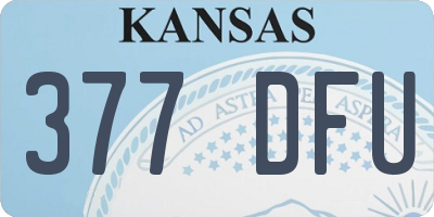 KS license plate 377DFU
