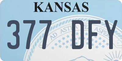 KS license plate 377DFY