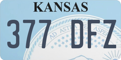KS license plate 377DFZ