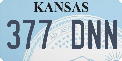 KS license plate 377DNN