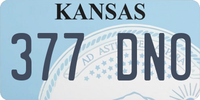 KS license plate 377DNO