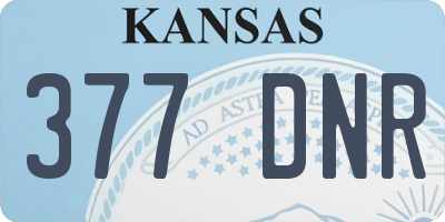 KS license plate 377DNR