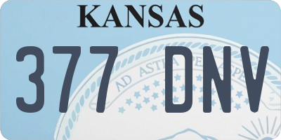 KS license plate 377DNV