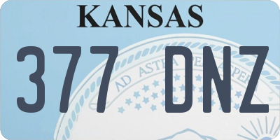 KS license plate 377DNZ