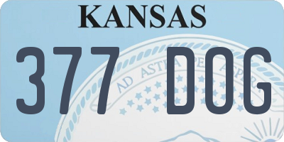 KS license plate 377DOG