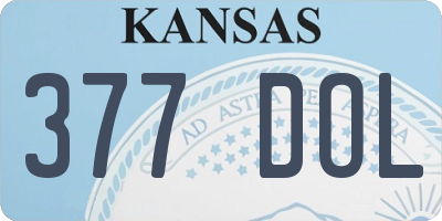 KS license plate 377DOL