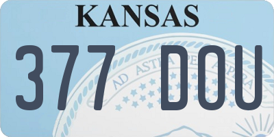 KS license plate 377DOU