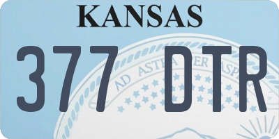 KS license plate 377DTR