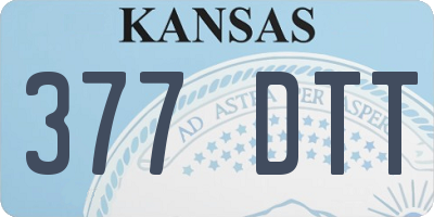 KS license plate 377DTT