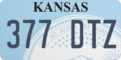 KS license plate 377DTZ
