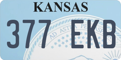 KS license plate 377EKB