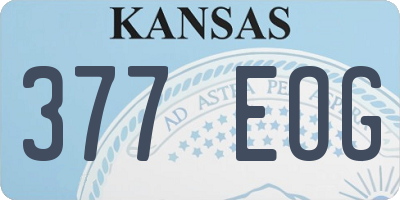 KS license plate 377EOG