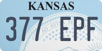 KS license plate 377EPF