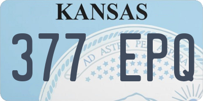 KS license plate 377EPQ