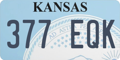 KS license plate 377EQK