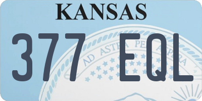 KS license plate 377EQL