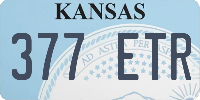 KS license plate 377ETR