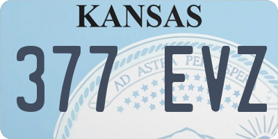 KS license plate 377EVZ
